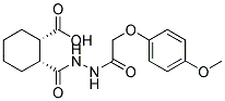 (1S,2R)-2-((2-[(4-METHOXYPHENOXY)ACETYL]HYDRAZINO)CARBONYL)CYCLOHEXANECARBOXYLIC ACID Struktur