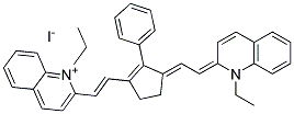 1-ETHYL-2-[(E)-2-(3-((E)-2-[1-ETHYL-2(1H)-QUINOLINYLIDENE]ETHYLIDENE)-2-PHENYL-1-CYCLOPENTEN-1-YL)ETHENYL]QUINOLINIUM IODIDE Struktur