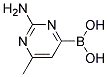 2-AMINO-6-METHYLPYRIMIDIN-4-YL-4-BORONIC ACID Struktur