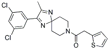 2-(3,5-DICHLOROPHENYL)-3-METHYL-8-(2-THIENYLACETYL)-1,4,8-TRIAZASPIRO[4.5]DECA-1,3-DIENE Struktur