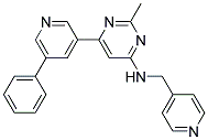 2-METHYL-6-(5-PHENYLPYRIDIN-3-YL)-N-(PYRIDIN-4-YLMETHYL)PYRIMIDIN-4-AMINE Struktur