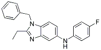 (1-BENZYL-2-ETHYL-1H-BENZOIMIDAZOL-5-YL)-(4-FLUORO-PHENYL)-AMINE Struktur