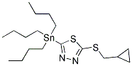 2-CYCLOPROPYLMETHYLTHIO-5-TRIBUTYLSTANNYL-1,3,4-THIADIAZOLE Struktur