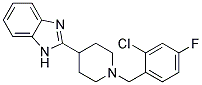 2-[1-(2-CHLORO-4-FLUOROBENZYL)PIPERIDIN-4-YL]-1H-BENZIMIDAZOLE Struktur