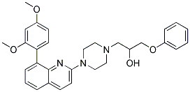 1-(4-[8-(2,4-DIMETHOXYPHENYL)QUINOLIN-2-YL]PIPERAZIN-1-YL)-3-PHENOXYPROPAN-2-OL Struktur