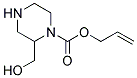 2-HYDROXYMETHYL-PIPERAZINE-1-CARBOXYLIC ACID ALLYL ESTER Struktur