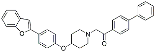 2-(4-[4-(1-BENZOFURAN-2-YL)PHENOXY]PIPERIDIN-1-YL)-1-BIPHENYL-4-YLETHANONE Struktur