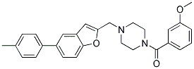 1-(3-METHOXYBENZOYL)-4-([5-(4-METHYLPHENYL)-1-BENZOFURAN-2-YL]METHYL)PIPERAZINE Struktur