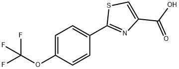 2-(4-TRIFLUOROMETHOXY-PHENYL)-THIAZOLE-4-CARBOXYLIC ACID Struktur