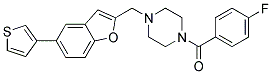 1-(4-FLUOROBENZOYL)-4-([5-(3-THIENYL)-1-BENZOFURAN-2-YL]METHYL)PIPERAZINE Struktur