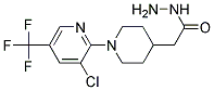 2-{1-[3-Chloro-5-(trifluoromethyl)pyridin-2-yl]piperidin-4-yl}acetohydrazide Struktur