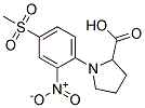 1-[4-(Methylsulphonyl)-2-nitrophenyl]pyrrolidine-2-carboxylic acid Struktur