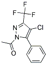 1-Acetyl-4-chloro-5-phenyl-3-(trifluoromethyl)-1H-pyrazole Struktur