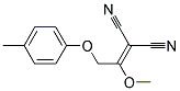 [1-methoxy-2-(4-methylphenoxy)ethylidene]propanedinitrile Struktur