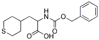 2-{[(benzyloxy)carbonyl]amino}-3-(tetrahydro-2H-thiopyran-4-yl)propanoic acid Struktur