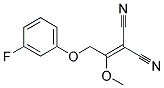 [2-(3-fluorophenoxy)-1-methoxyethylidene]propanedinitrile Struktur