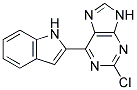 2-chloro-6-(1H-indol-2-yl)-9H-purine Struktur