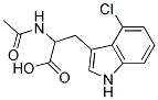 2-(acetylamino)-3-(4-chloro-1H-indol-3-yl)propanoic acid Struktur