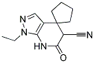 1'-Ethyl-6'-oxo-1',5',6',7'-tetrahydrospiro[cyclopentane-1,4'-pyrazolo[3,4-b]pyridine]-5'-carbonitrile Struktur