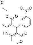 2,6-DIMETHYL-4-(3-NITROPHENYL)-1,4-DIHYDRO-3,5-PYRIDINEDICARBOXYLIC ACID-(2-CHLORO)ETHYL-5-METHYL-ESTER Struktur