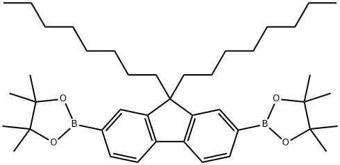 (2,7-BIS(4,4,5,5-TETRAMETHYL-1,3,2-DIOXABOROLAN-2-YL)-9,9-DIOCTYLFLUORENE) Struktur