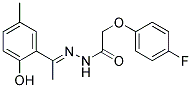 2-(4-FLUOROPHENOXY)-N'-[(1E)-1-(2-HYDROXY-5-METHYLPHENYL)ETHYLIDENE]ACETOHYDRAZIDE Struktur