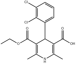 1,4-DIHYDRO-2,6-DIMETHYL-5-ETHOXYCARBONYL-4-(2,3-DICHLOROPHENYL)-3-PYRIDINECARBOXYLIC ACID Struktur