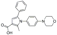 2-METHYL-1-(4-MORPHOLINOPHENYL)-5-PHENYLPYRROLE-3-CARBOXYLIC ACID 95+% Struktur