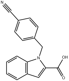 1-(4-CYANOBENZYL)-1H-INDOLE-2-CARBOXYLIC ACID Struktur