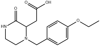 2-[1-(4-ETHOXYBENZYL)-3-OXO-2-PIPERAZINYL]-ACETIC ACID Struktur