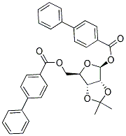 1,5-DI-O-(4-PHENYBENZOYL)-2,3-O-ISOPROPYLIDENE-BETA-D-RIBOFURANOSE Struktur