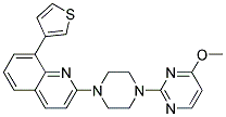 2-[4-(4-METHOXYPYRIMIDIN-2-YL)PIPERAZIN-1-YL]-8-(3-THIENYL)QUINOLINE Struktur