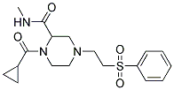 1-(CYCLOPROPYLCARBONYL)-N-METHYL-4-[2-(PHENYLSULFONYL)ETHYL]PIPERAZINE-2-CARBOXAMIDE Struktur