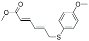 (2E,4E)-6-(4-METHOXY-PHENYLSULFANYL)-HEXA-2,4-DIENOIC ACID METHYL ESTER Struktur