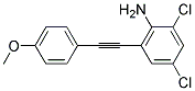 2,4-DICHLORO-6-(4-METHOXY-PHENYLETHYNYL)-PHENYLAMINE Struktur