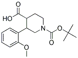 1-(TERT-BUTOXYCARBONYL)-3-(2-METHOXYPHENYL)PIPERIDINE-4-CARBOXYLIC ACID Struktur