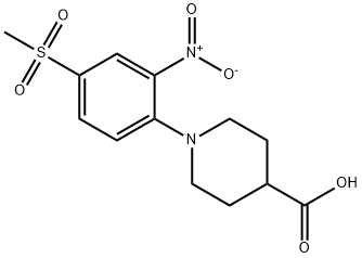 1-[4-(METHYLSULFONYL)-2-NITROPHENYL]PIPERIDINE-4-CARBOXYLIC ACID Struktur