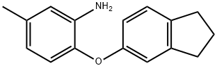 2-(2,3-DIHYDRO-1H-INDEN-5-YLOXY)-5-METHYLPHENYLAMINE Struktur