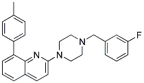 2-[4-(3-FLUOROBENZYL)PIPERAZIN-1-YL]-8-(4-METHYLPHENYL)QUINOLINE Struktur