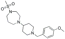 1-[1-(4-METHOXYBENZYL)PIPERIDIN-4-YL]-4-(METHYLSULFONYL)-1,4-DIAZEPANE Struktur