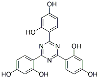 2,4,6-tri(2,4-dihydroxyphenyl)-1,3,5-triazine Struktur