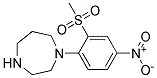 1-[2-(Methylsulphonyl)-4-nitrophenyl]homopiperazine Struktur