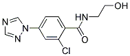 2-Chloro-N-(2-hydroxyethyl)-4-(1H-1,2,4-triazol-1-yl)benzamide Struktur