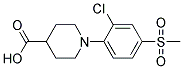 1-[2-Chloro-4-(methylsulphonyl)phenyl]piperidine-4-carboxylic acid Struktur