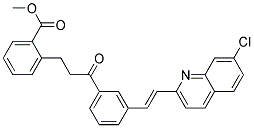 2-(3-{3-[(E)-2-(7-CHLORO-QUINOLIN-2-YL)-VINYL]-PHENYL}-3-OXO-PROPYL)-BENZOIC ACID METHYL ESTER Struktur