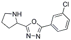 2-(3-chlorophenyl)-5-pyrrolidin-2-yl-1,3,4-oxadiazole Struktur