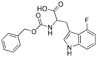 2-{[(benzyloxy)carbonyl]amino}-3-(4-fluoro-1H-indol-3-yl)propanoic acid Struktur