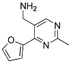 1-(4-furan-2-yl-2-methylpyrimidin-5-yl)methanamine Struktur