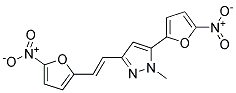 1-METHYL-5-(5-NITRO-2-FURYL)-3-(2-(5-NITRO-2-FURYL)VINYL)PYRAZOLE Struktur