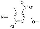 2-CHLORO-6-METHOXYMETHYL-4-METHYL-5-NITRO-3-PYRIDINECARBONITRILE Struktur